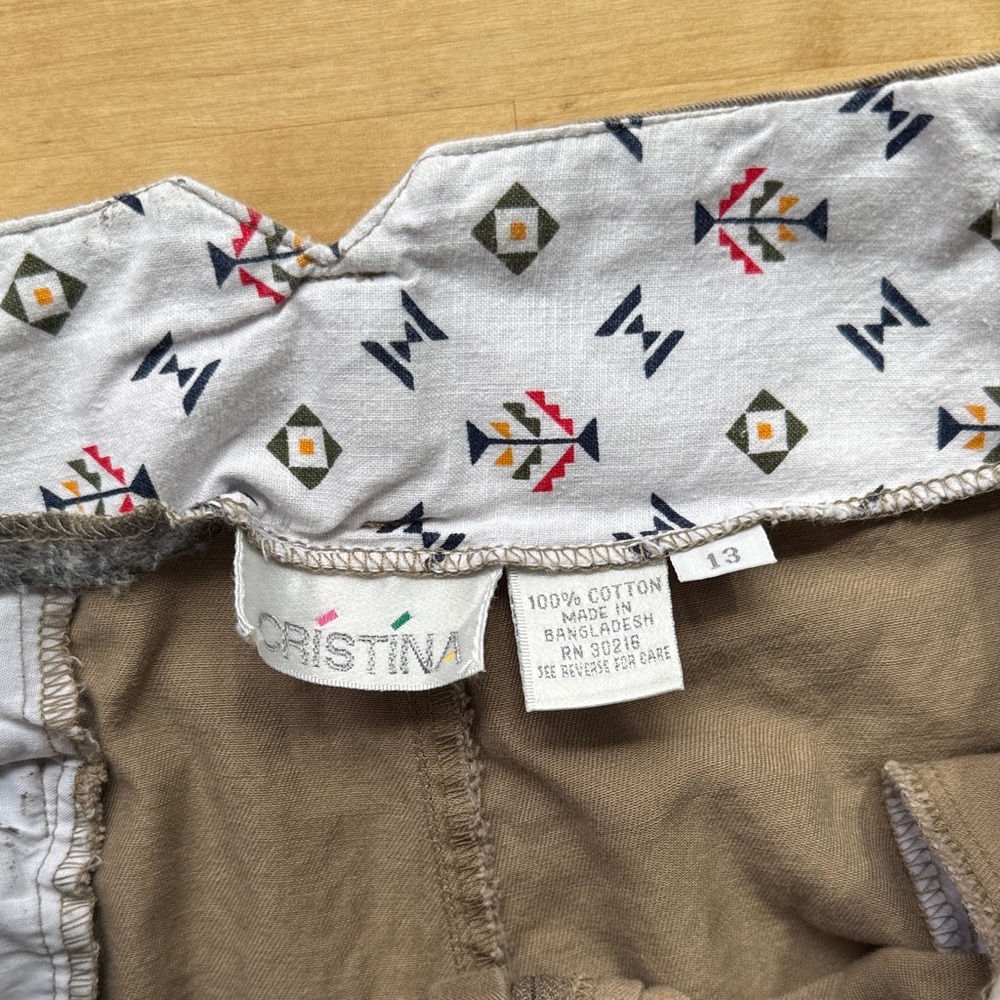 Vintage Cristina Cotton Women’s Shorts Size 13 - Picture 4 of 7